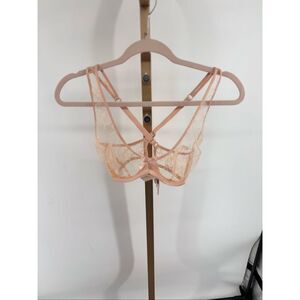 Agent Provocateur Cate Sheer Lace Floral Bra Size 36D